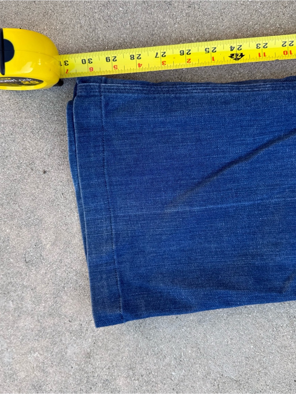 7 For All Mankind 7FAM Georgia High Waist Flare Jeans 30 Patch Pocket Dark Wash - Picture 7 of 8